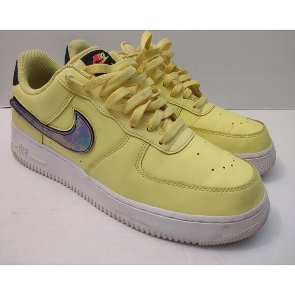 Nike Air Force 1 Low '07 LV8 Yellow Pulse Sneakers Men's Size 10 Detachable - Picture 1 of 10